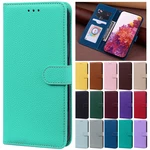 A7 A6 A8 2018 Case Solid Candy Color Leather Phone Case on For Samsung Galaxy A7 2018 A6 A8 Plus J4 J6 Plus J8 2018 Wallet Cover