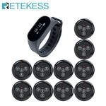 RETEKESS Wireless Waiter Calling System Restaurant Pager TD112 Waterproof Watch Receiver+TD032 Call Button for Coffee Clinic