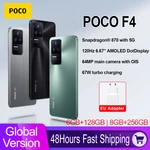 New POCO F4 5G Global Version Smartphone 6GB 128GB/8GB 256GB Snapdragon 870 Octa Core 67W Charging 120Hz 64MP Triple Camera NFC
