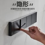 New Invisible Hook Behind The Door, Clothes Hook on The Wall, Clothes Hook Row Hook Without Punching and Folding