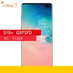 Samsung Galaxy S10+ g975F/D G975FD ROM 128/512GB 8GB RAM original Mobile Phone Dual sim card Octa Core 6.4" 16MP&Dual 12MP NFC