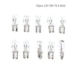 10Pcs Bulb 12V 3W T6.5 Car Dashboard Instrument Panel Light Indicator Light Automotive Products Car Accessories