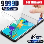3PCS Full Cover Hydrogel Film For Huawei P30 P40 Lite E P50 Pro Screen Protector For Honor 70 60 50 SE 30 Lite Pro 30i Not Glass