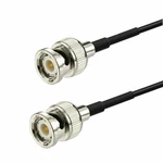 YiNiTone 12inch/30cm BNC male plug to BNC male jack connector Q9 50ohm jumper pigtail RG174 cable