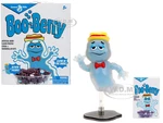 Boo Berry 3.5" Moveable Glow-in-the-Dark Figure with Stand and Cereal Box "Monster Cereals" 1/12 Scale Model by Jada