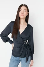 Trendyol Black Woven Blouse