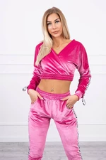 Velour set with fuchsia Queen lettering