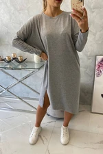 Oversize dress gray color