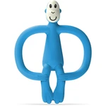 Matchstick Monkey Monkey Teether hryzadielko s kefkou 2 v 1 Blue 1 ks