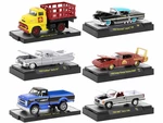 "Auto-Thentics" 6 piece Set Release 81 IN DISPLAY CASES Limited Edition 1/64 Diecast Model Cars by M2 Machines