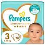 PAMPERS Premium Care plienky veľ. 3, 6-10 kg, 78 ks