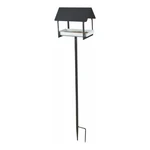 Antracytowa metalowa budka dla ptaków ze szpikulcem Esschert Design, wys. 126 cm