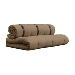 Sofa rozkładana z brązowym obiciem Karup Design Buckle Up Mocca