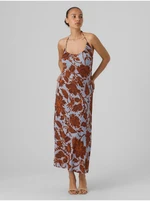 Brown-blue women's patterned maxi dress AWARE by VERO MODA Fatal - Women's Brown-blue women's patterned maxi dress AWARE by VERO MODA Fatal - Women's