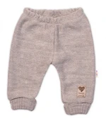Pletené kojenecké kalhoty Hand Made Baby Nellys, béžové, vel. 68-74 (6-9m)