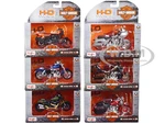 Harley-Davidson Motorcycles 6 piece Set Series 42 1/18 Diecast Motorcycle Models by Maisto