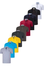 NINE-PACK T8582 DEWBERRY MENS T-SHIRT-BLACK-WHITE-NAVY BLUE-KHAKI-BURGUNDY-ANTHRACITE-K.TURQUOISE-YELLOW-GREY