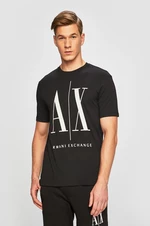 Bavlnené tričko Armani Exchange čierna farba, s potlačou, 8NZTPA ZJH4Z NOS