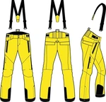 Men's ski pants with PTX membrane ALPINE PRO LERMON nano yellow Men's ski pants with PTX membrane ALPINE PRO LERMON nano yellow