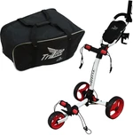 Axglo TriLite 3-Wheel SET White/Red Manuální golfové vozíky