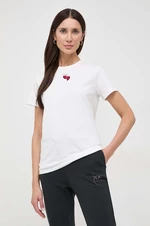 Bavlnené tričko Pinko dámsky, béžová farba, 100789.A1P8
