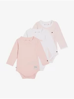 Set of three girls' bodysuits in white and pink Tommy Hilfiger - Girls
