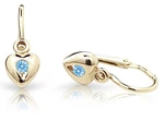 Cutie Jewellery Zlaté dětské náušnice C1556-10-X-1 světle modrá