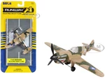 Curtiss P-40 Warhawk Fighter Aircraft Camouflage "Flying Tigers-First American Volunteer Group" with Runway Section Diecast Model Airplane by Runway2