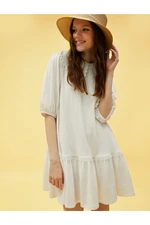 Koton Collar Detailed Lace Mini Dress