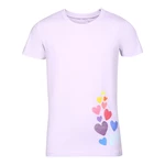 Light purple girls' T-shirt with NAX ZALDO print