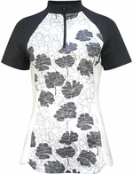 Callaway Womens Texture Floral Polo Alb strălucitor XL