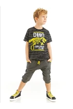Mushi Dino Explorer Boys' Camouflage T-shirt, Gray Capri Shorts Summer Suit. Mushi Dino Explorer Boys' Camouflage T-shirt, Gray Capri Shorts Summer Suit.