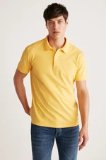 Pánske žlté polo tričko GRIMELANGE Chris, pravidelný strih, 100% bavlna