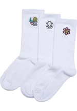 Ponožky Peace Icon Socks 3-balení bílé