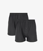 Men's classic boxer shorts ATLANTIC with buttons 2PACK - graphite