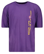 Trendyol Purple Men's Oversize/Wide Cut Crew Neck Short Sleeved Abstract Printed T-Shirt
