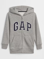 Grey Boys' Kids Sweatshirt GAP Logo Zip Hoodie