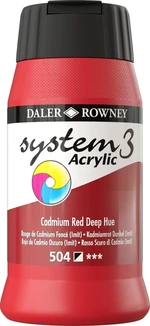 Daler Rowney System3 Akrylová farba 500 ml Cadmium Red Deep Hue