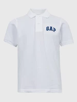 Bílé klučičí polo tričko logo GAP
