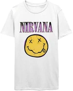Nirvana Maglietta Xerox Smiley Pink Unisex White S