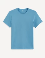 Modré pánske tričko Celio Neunir z bavlny Supima®