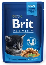 Brit Premium Wit Chicken Chunks For Kitten in Gravy - 100g