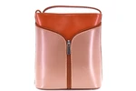 Dámská kožená kabelka crossbody Arteddy - taupe/camel