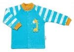 Baby Nellys Bavlněná košilka Giraffe, tyrkysová, vel. 50 (0-1m)
