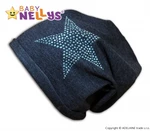 Bavlněná čepička Baby Nellys ® - Hvězdička modrá, vel. 80-98 (9-36m)