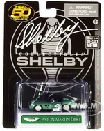 Aston Martin DBR1 5 Green Metallic 1/64 Diecast Model Car by Shelby Collectibles