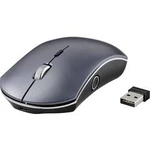 Optická Wi-Fi myš Renkforce RF-WM-350 RF-4745544, lze znovu nabíjet, šedočerná