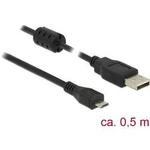 Kabel Delock DELOCK Kabel USB 2.0 Typ-A>Micro-B 0,5 m 84900, 50.00 cm, černá
