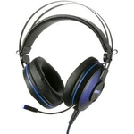 Konix PS-700 herní headset na kabel přes uši, s USB, černá, modrá