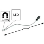 Ohebný magnetický zvedák se světlem Basetech 820681
